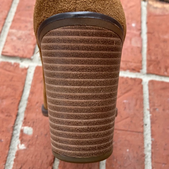 Franco Sarto Fawn Tan Suede High Ankle Booties - Picture 14 of 14